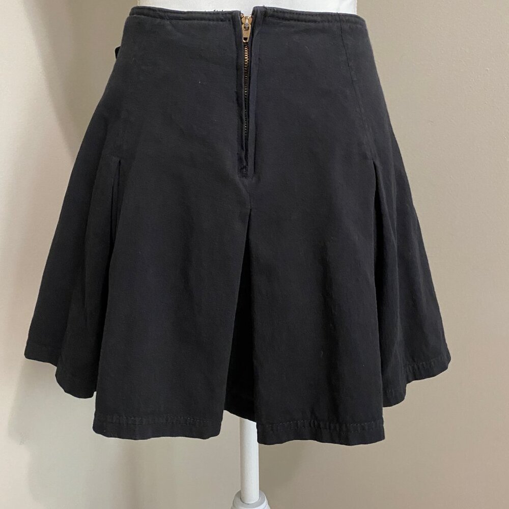 80's vintage short black pleated skirt - Picture 2 of 3